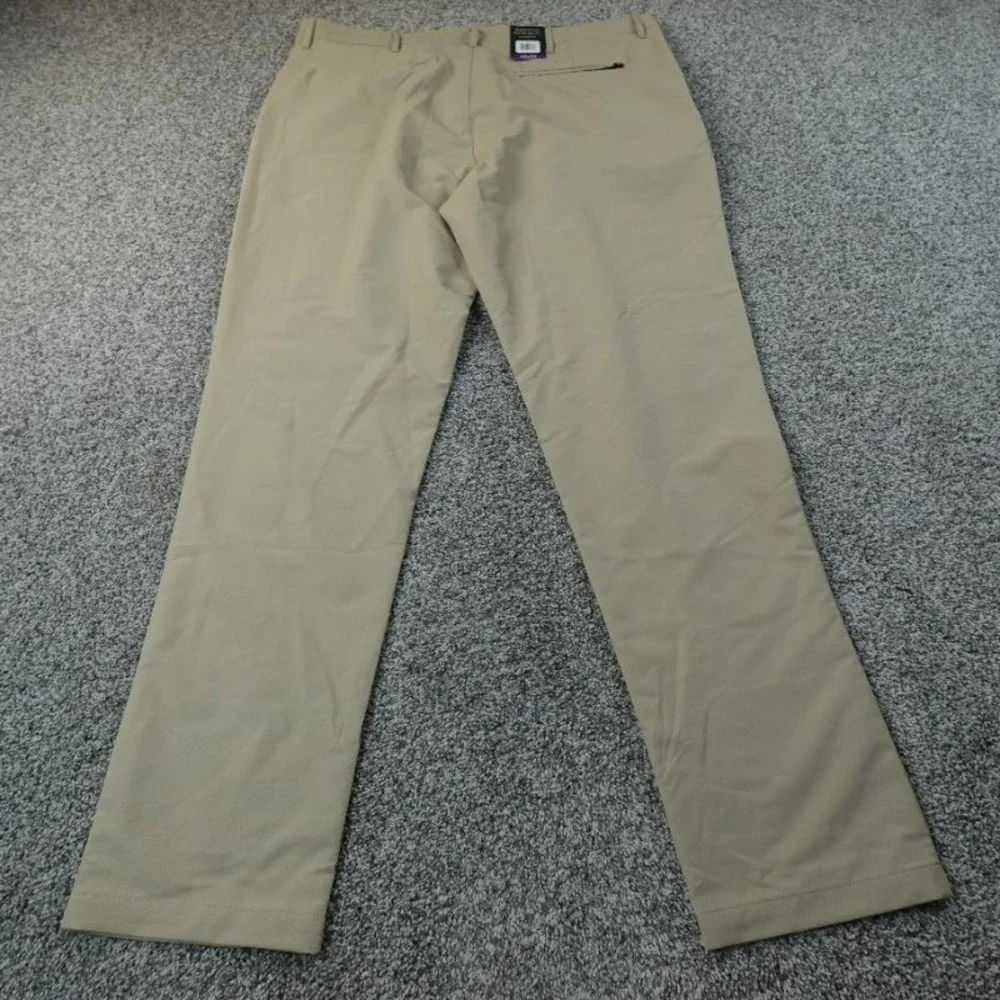 NEW Banana Republic Pants Mens 40X34 Beige Brown Flat Front‎ Chino Trouser Golf